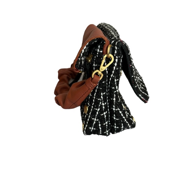 EUC Dillion Small Crossbody Limited Edition Midnight Trellis Brushed Gold Tone - Picture 17 of 17